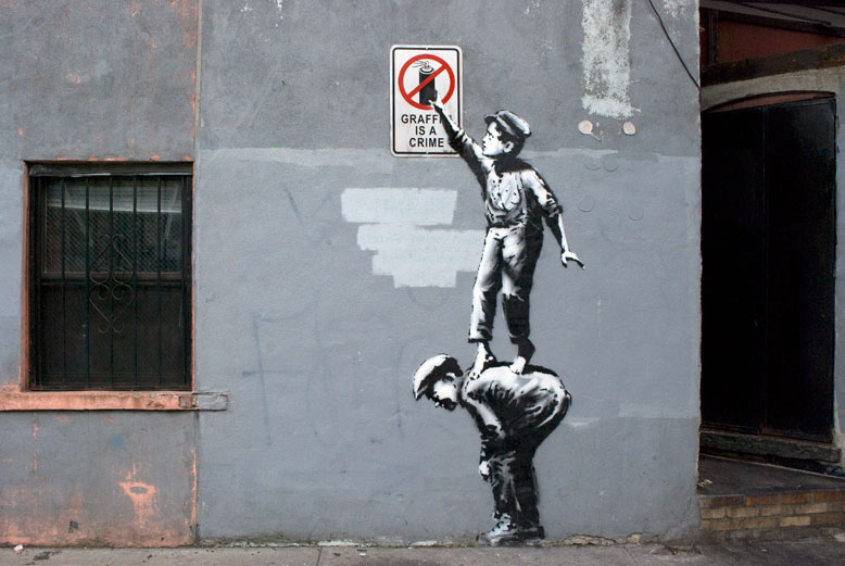 "The Street Is In Play"-- Banksy. Manhattan, New York, NY. USA. October 2013.